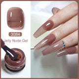 Clou Beaute Translucent Jelly Nude Pink Nail Gel Polish 15ml Vernis Semi Permanent Gel Colorful Varnish Nail Art Manicure Gel