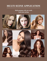 1pc Wood Handle Professional Salon Styling Drying Tool Round Hairdressing Curling Massage Roller Comb Special for real hair wigs