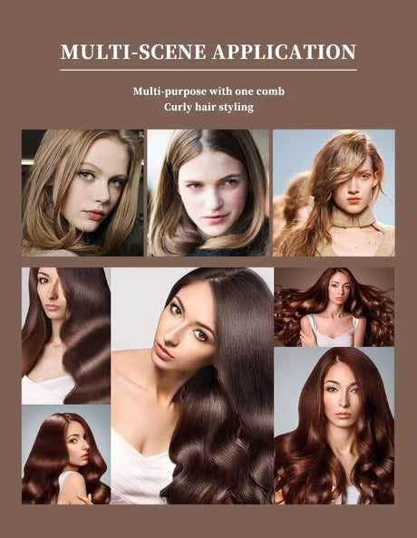 1pc Wood Handle Professional Salon Styling Drying Tool Round Hairdressing Curling Massage Roller Comb Special for real hair wigs