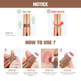 New Cream Bronzer Contour Blusher Beauty Wand Highlighter Blush With Cushion Liquid Face Bronzer Wand Stick Applicator Makeup