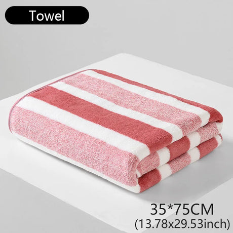 Striped Pattern Towel New Home Soft and Comfortable Bath Towels for Men and Women, Quick Drying Absorbent Towels For Bathroom