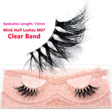 Half Lashes Mink Eyelashes Fluffy Soft False Eyelashes Wispy Cross Mink Eye Lashes Natural Short Mink Eyelash Extension Makeup