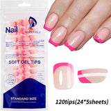 576pcs/Box Colorful Fake Nails Black Red Design Fake Nail Oval Short Square Press On False Nails Mixed Full Cover Nail Tips