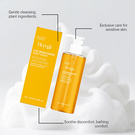Kojic Acid Turmeric Brightening Body Wash Moisturizing, Cleansing, and Smooth Skin Shower Gel