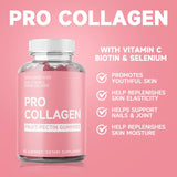 Biotin Gummies - Supports Hair, Skin, Nails & Collagen, Brightens Skin Tone - 60 Gummies
