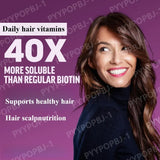 Hair Vitamins Gummies Berry Flavor 60 Count Nutrition Supplement with Biotin & Vitamins C,E — Promote Wellness Hair Growth