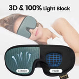 3D Contour Sleep Eye Mask Suitable for Side Sleepers -100% Blackout Soft and Stress Free - Suitable for Travel Napping Yoga
