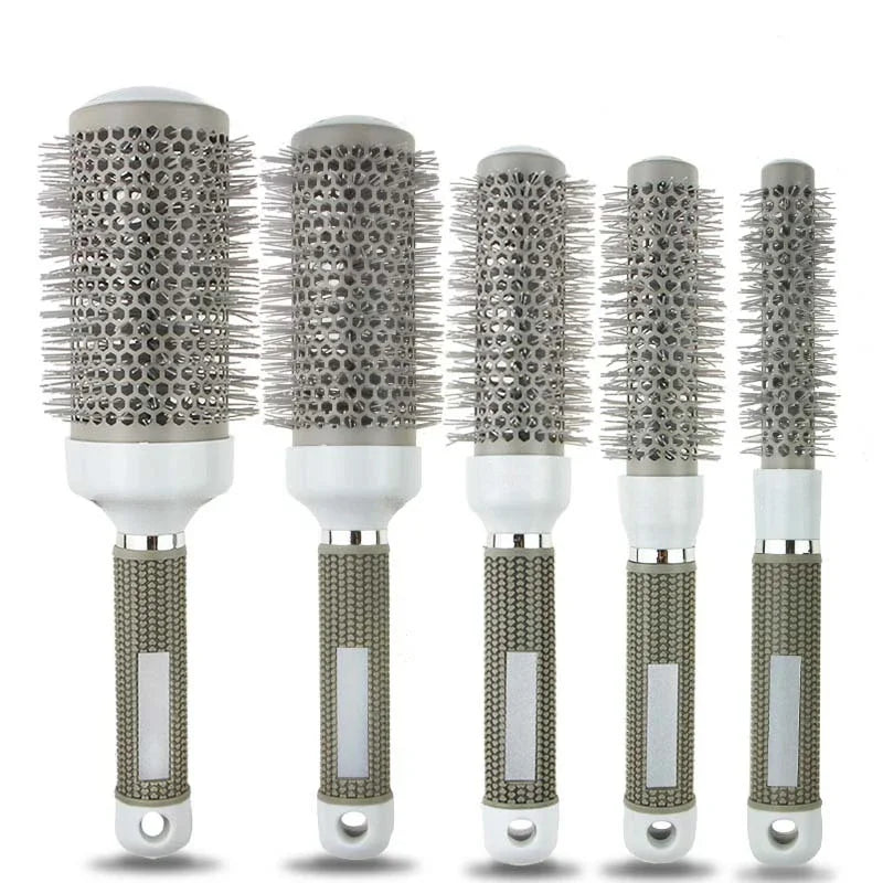 6 Size Hair Brush Nano Hairbrush Thermal  Round Barrel Comb Hairdressing Hair Salon Styling Drying Curling Blow Dry Hair Brush