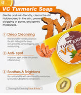AILKE Natural Turmeric Soap Bar, Brighten, Remove Darkness, Acne, Pimples, Cleaning, Exfoliates, Uneven Skin Tone, 200g