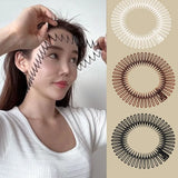 2Pcs Plastic Full Circle Stretch Diamond Flexible Comb Teeth Headband Hair Band Clip Face Wash Fixed Hair Accessories Non-Slip