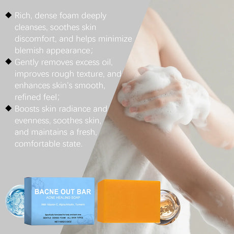 Turmeric Body Cleansing Soap Keep Brightening Improve Odor Deeply Nourish Reduce Dark Acne Removal Care Soaps For Women Man 100g