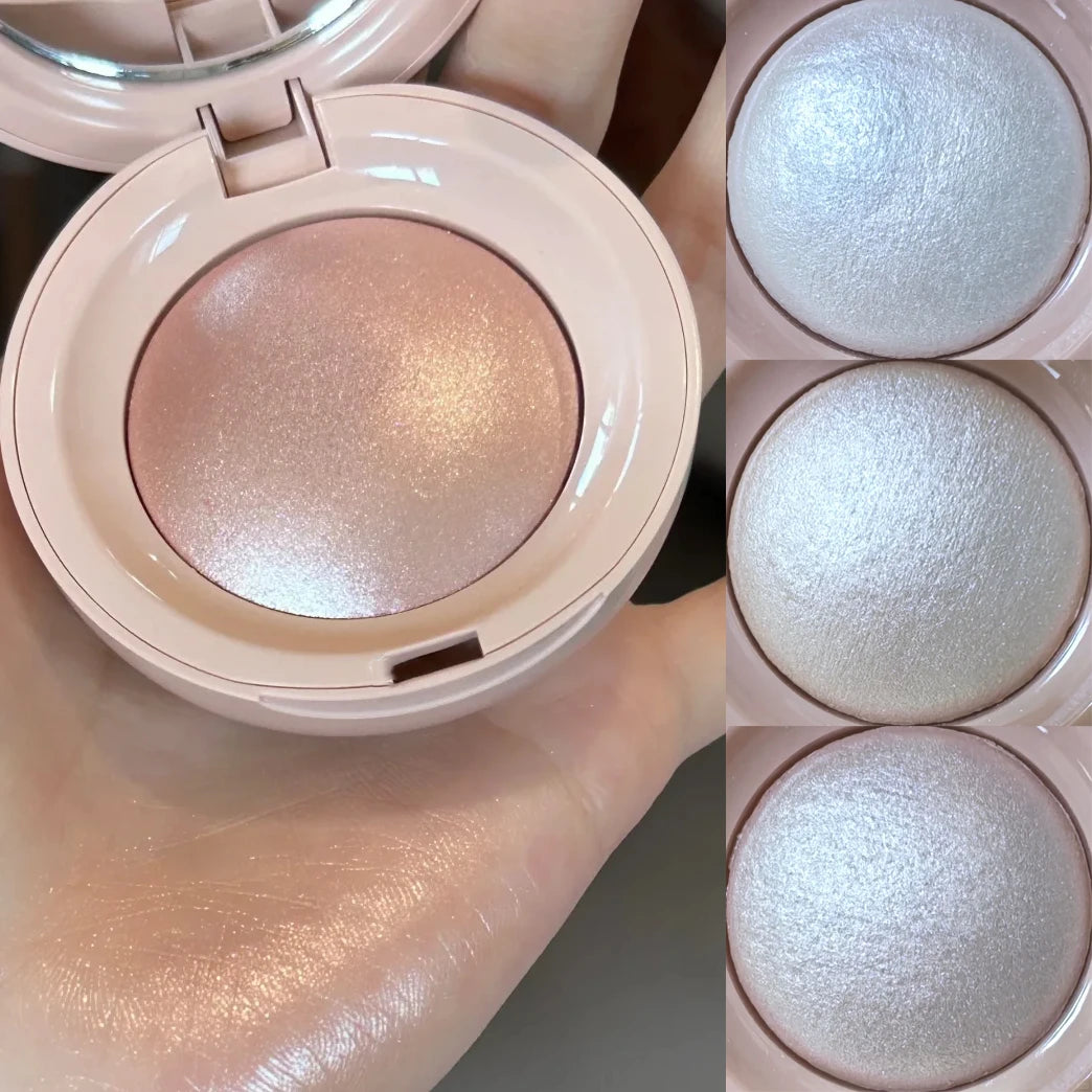 3D Face Highlighter Powder Instant Silky Baked Shimmer Illuminator Makeup Natural Glossy Brighten Contouring Glitter High Gloss