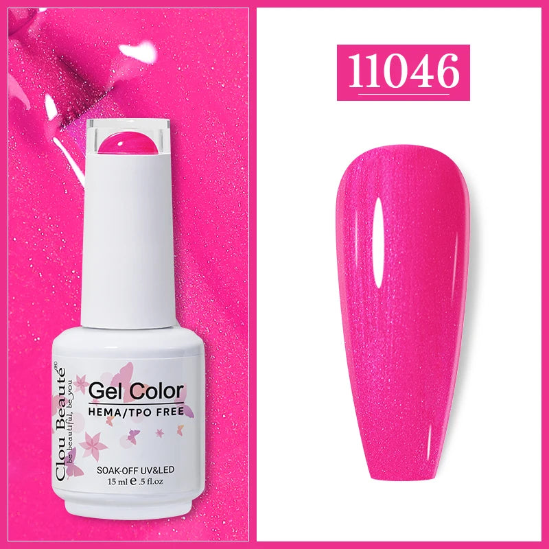 Clou Beaute Gel Nail Polish Neon Brown Royal Blue Red Green Pastal Nude Nail Art Varnishes Gel Lacquer HEMA/TPO FREE UV Gel Nail
