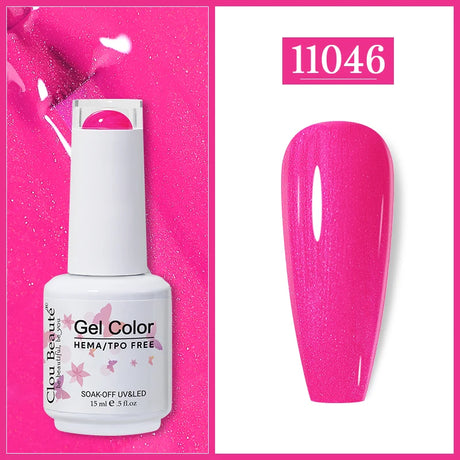 Clou Beaute Gel Nail Polish Neon Brown Royal Blue Red Green Pastal Nude Nail Art Varnishes Gel Lacquer HEMA/TPO FREE UV Gel Nail