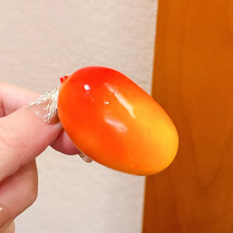 1 Fun Fruit and Vegetable Shaped Duckbill Clip Cute Simulation Fruit Hair Clip Side Clip Women's Broken Hair Clip