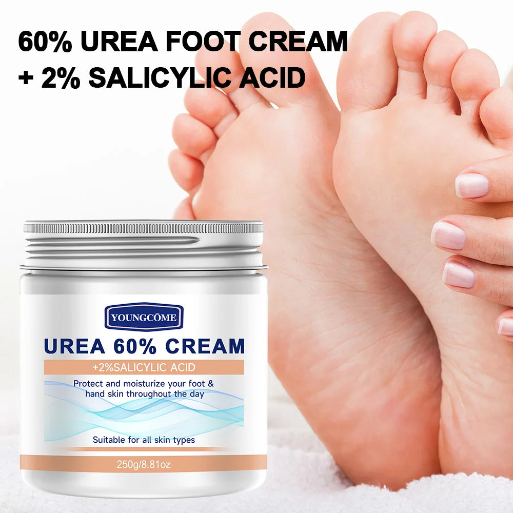 YOUNGCOME 60% urea Cream+2%salicylic Acid Moisturizing Foot Care Cream Can Moisturize Your FOOT Improving Dryness and Roughness