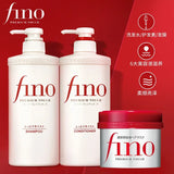 Fino Shampoo Conditioner 550ml/Hair Mask 230ml Oil Control and Glowing Soft Improves Frizzy and Damaged Hair