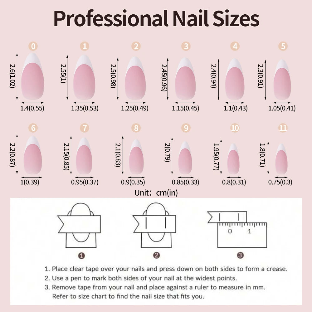 120/150pcs Matte White French Gel Nail Tips Medium Almond Nude Press On Nails 0.75-2.6cm Pink/Nude ABS Soft Gel Nail Flase Tips
