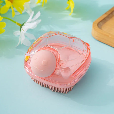 Silicone Soft Exfoliating Body Bath Shower Scrubber Loofah Brush Refillable Bath Brush Easy Foaming Massage Brush Bathroom Tools