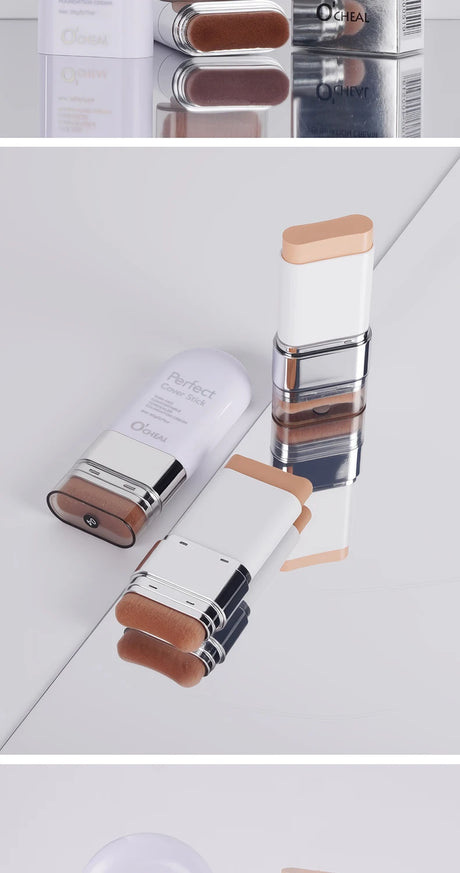O'CHEAL Perfect Cover Stick Thin And Comfortable Concealer Foundation Cream Stick Instant Natural Waterproof Long-lasting Makeup