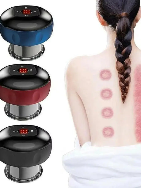 Rechargeable Electric Vacuum Cupping Set Wireless 6/12 Level Skin Scraping Massage Guasha Tool for Household Use