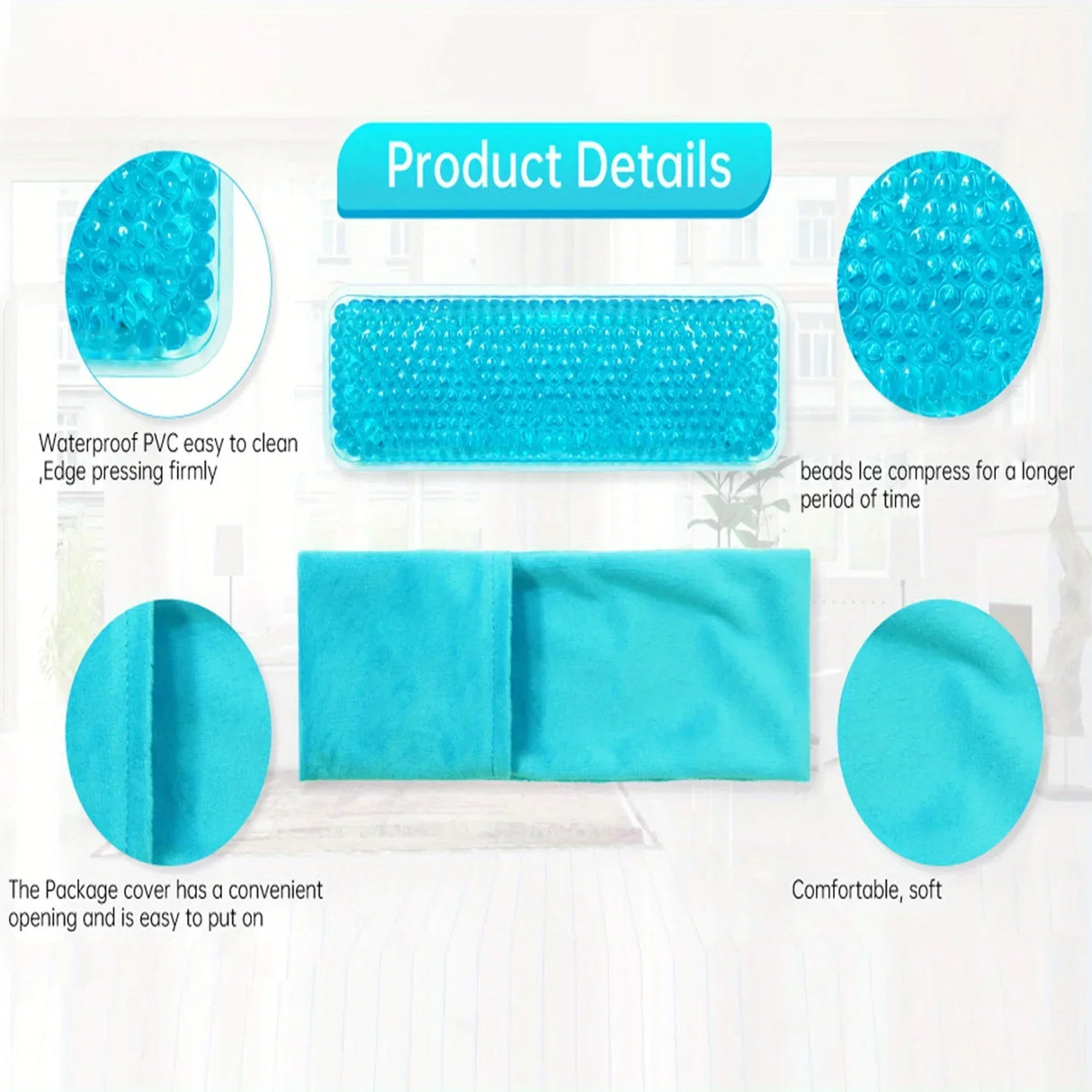 Reusable Cooling Gel Bead Ice Pack – Soothes & Comforts, Includes Washable Sleeve, Ideal for Postpartum Recovery & Daily Care