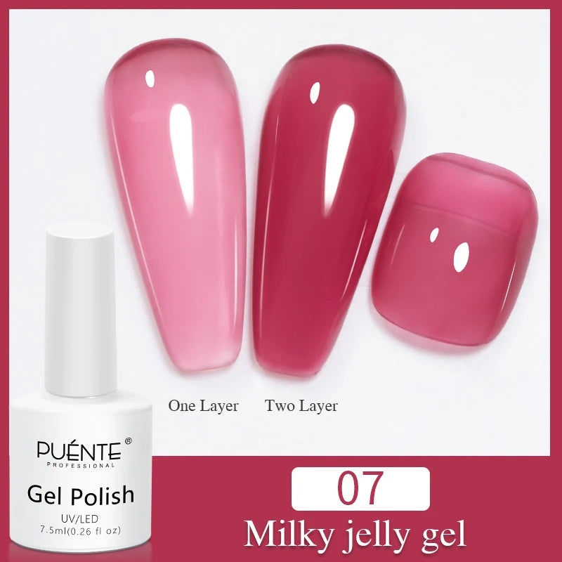 PUENTE 7.5ML Nude Shade Moonlight Cat Magnetic Gel Nail Polish Ultra-Bright Cat Eye Soak Off UV Semi-Permanent Varnish Manicure