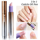 RSNAIL 3-in-1 Cuticle Oil Pen with Ceramic Nail Pusher for Hangnails Dry & Damaged Nails -Nail Care Pen for Repair & Nourishment