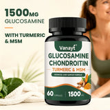 Glucosamine Chondroitin MSM Turmeric Capsules - 3x Strength, Supports Joint Health, Joint Mobility & Comfort for Men and Women