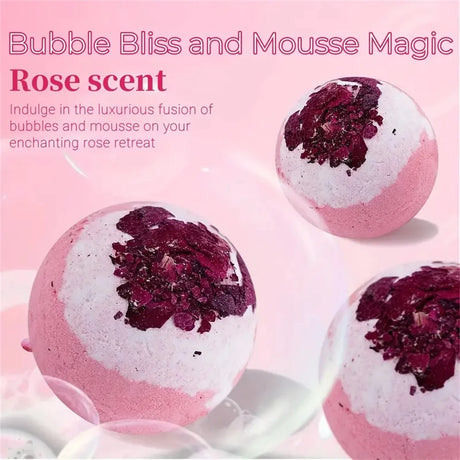 Bath Set Moisturizing Peeling Skin Care Bath Ball with Essential Oils And Bath Salts Handmade Bubble Ball Gift for Relaxing