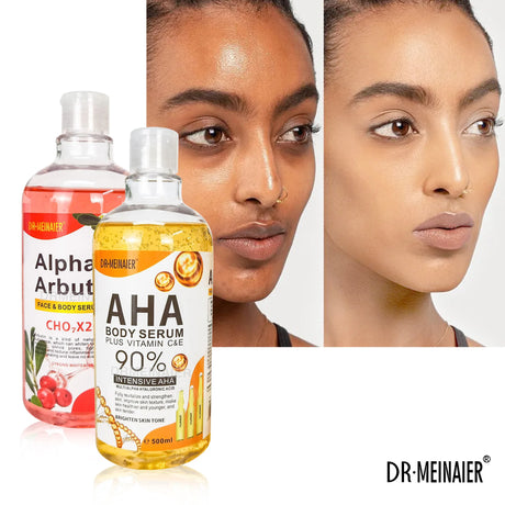 500ML Vitamin C AHA HYALURONIC& NICOTINAMIDE Face Serum Moisturizing Lightening Body Cream