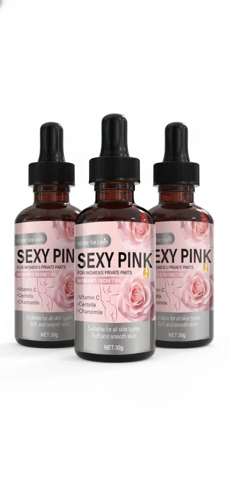 Secret Pink Intimate Oil Vitamin C & Chamomile. Softens, Smoothes, Revitalizes Skin. For Feminine Care. All Skin Types. 30g Net