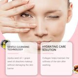 Collagen Makeup Remover Oil Jojoba Oil Makeup Remover Deep Cleansing Pore Dirt Gentle Daily Emulsifying Facial Cleanser Cosmetic