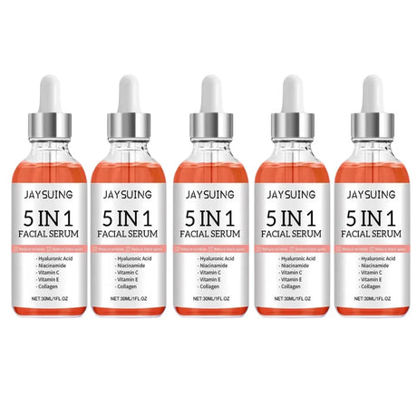 5 In 1 Hyaluronic Acid Face Serum Moisturizing Vitamin C collagen Lightning Facial Serum Shrink Pores Skin Care