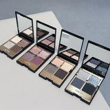 Faiccia 4-Color Mojito Eyeshadow Palette - Earth Pink Brown, Glitter Matte, Brightening, Perfect for Daily & Party Looks