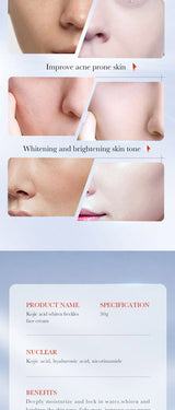SADOER Kojic Acid Skin Care Sets Moisturizing Freckle Removing Face Cream Anti Dark Circles Eye Cream Travel Size Skin Care