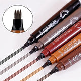 Four-Pronged Eyebrow Pencil, Four-End, Long-Lasting, Non-Smudged, Water-Resistant, Anti-Smudged Eyebrow Pencil