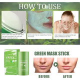 Original Facial Remove Blackhead Green Tea Solid Mask Treat Acne Blemish Black Dots Clean Stick Cream Shrink Pores Skin Care