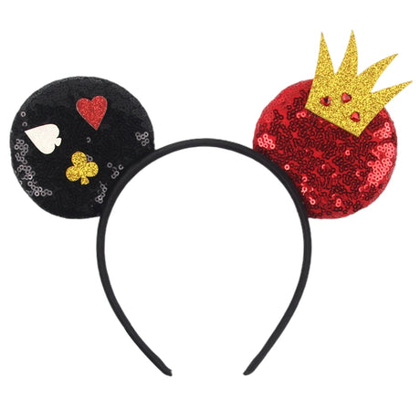 Newest Festival Party Cosplay Mouse Ears Headband 3.3" Ears Glitter Hairband Without Bow For Boys DIY Cartoon Hair Accessories