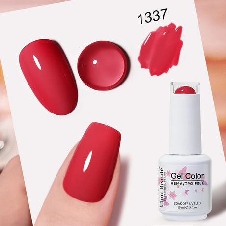 Clou Beaute Grey Color Nail Gel Polish Full Coverage Nail Polish Dark Red Gel Lacquer Varnish Vernis Semi Permanent Nail Art