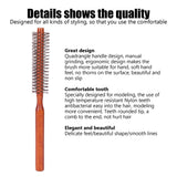 Round Styling Hair Brush Curling Roller Hairbrush Small Wood Brush Unisex for Blow Drying Home Use Curling Brush