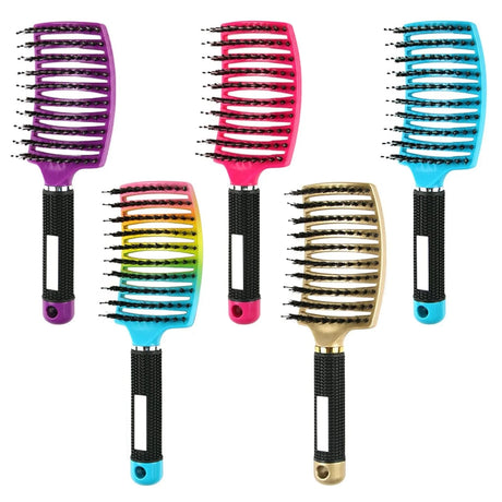 Salon Hairdressing Nylon Bristle Massage Comb for Women Wet Curly Hair Styling Tool, Suitable for Wet Hair Styling and Daily Use