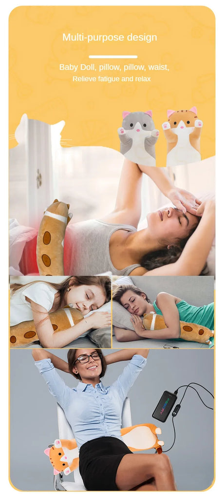 USB Heating Pad Period Heated Pillow Menstrual Colic Heater Cramps Period Neck Shoulder Pain Relief Hot Compress Heating Pad