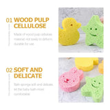 Children's Bath Sponge Sponges Body Wash Bathing Cute Frosted Wood Pulp Baby Shower Wood Pulp Cellulose Scrubber for Tools Bath