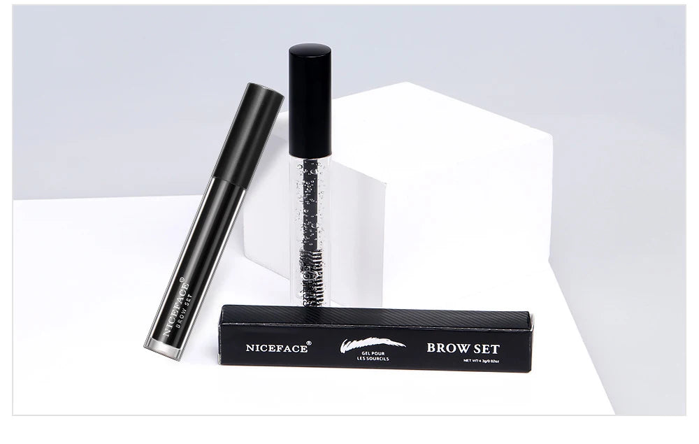NICEFACE Eyebrow Styling Gel Waterproof Transparent Eyebrow Wax Set Brow Gel For Eyebrow Long-lasting Makeup Eyebrow Sculpt Soap