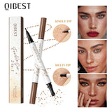 QIBEST Double-end Freckles Stamp Pen Makeup 2-IN-1 Freckle Seal Waterproof Face Concealer Contour Natural Brown Freckle Cosmetic