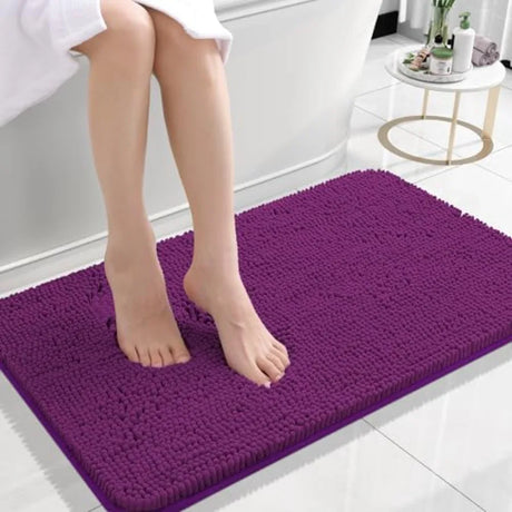 Bathroom Rugs 30x20, Extra Soft Absorbent Chenille Bath Rugs, Rubber Backing Quick Dry, Machine Washable Bath Mats for Bathroom