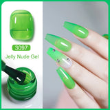 Clou Beaute Translucent Jelly Nude Pink Nail Gel Polish 15ml Vernis Semi Permanent Gel Colorful Varnish Nail Art Manicure Gel