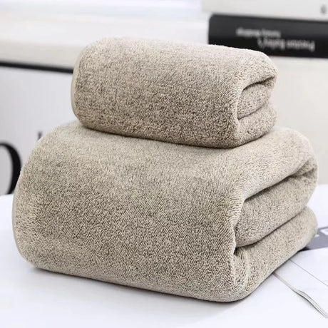 Quick-Drying Bamboo Striped Towel Set For Soft And Absorbent Bathroom Experience Bath Towel Set or Hand Towel