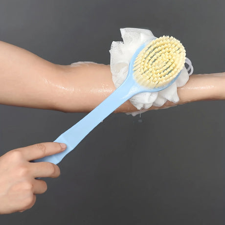 1/2pcs Long Handle Soft Bristle Bath Brush - 2-in-1 Body Back Scrubber & Dead Skin Remover,Deep Clean Skin Exfoliate Keratin